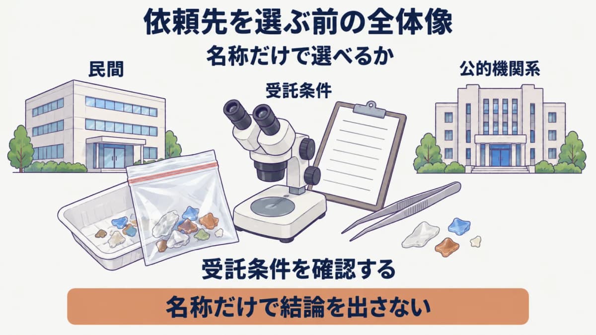 受託条件と制度確認を分ける依頼先選び