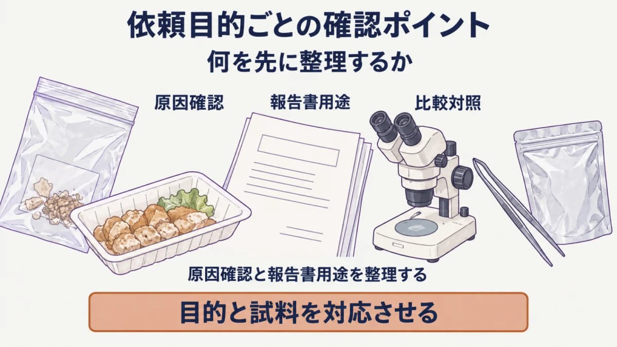 目的と報告書用途から整理する分析依頼