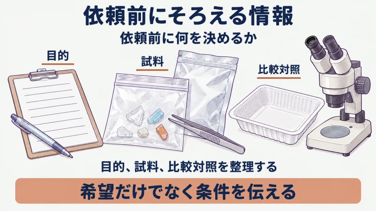 目的と比較対照をそろえる依頼前の準備