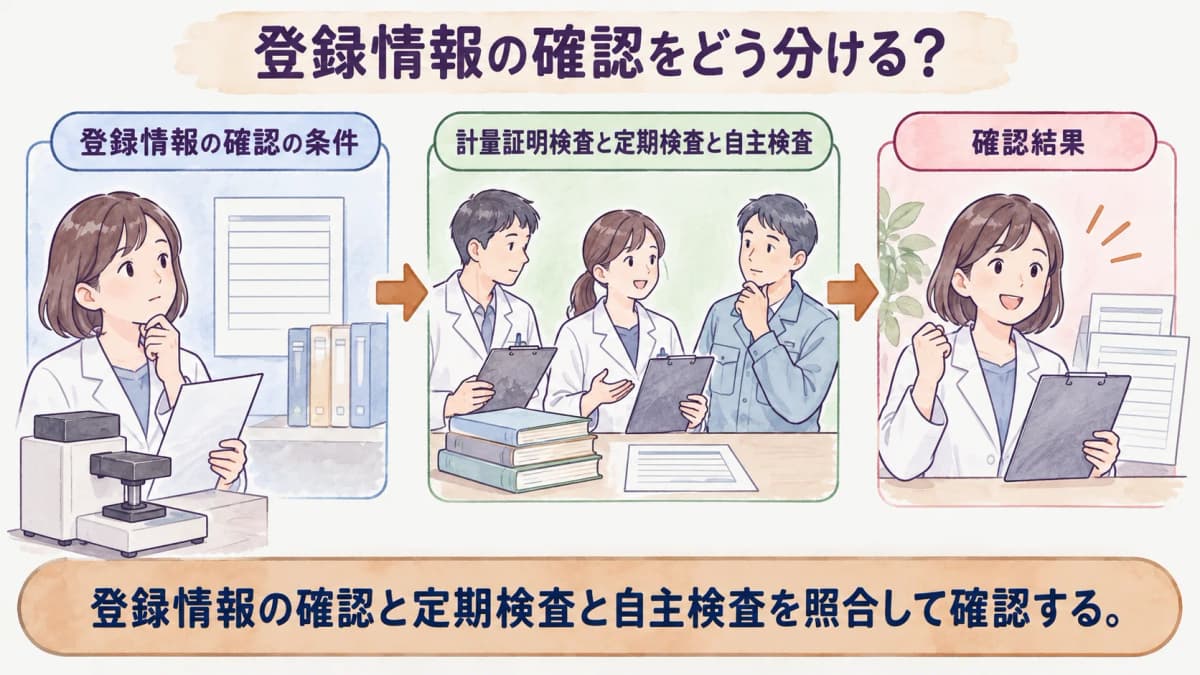 登録情報の確認を整理する図