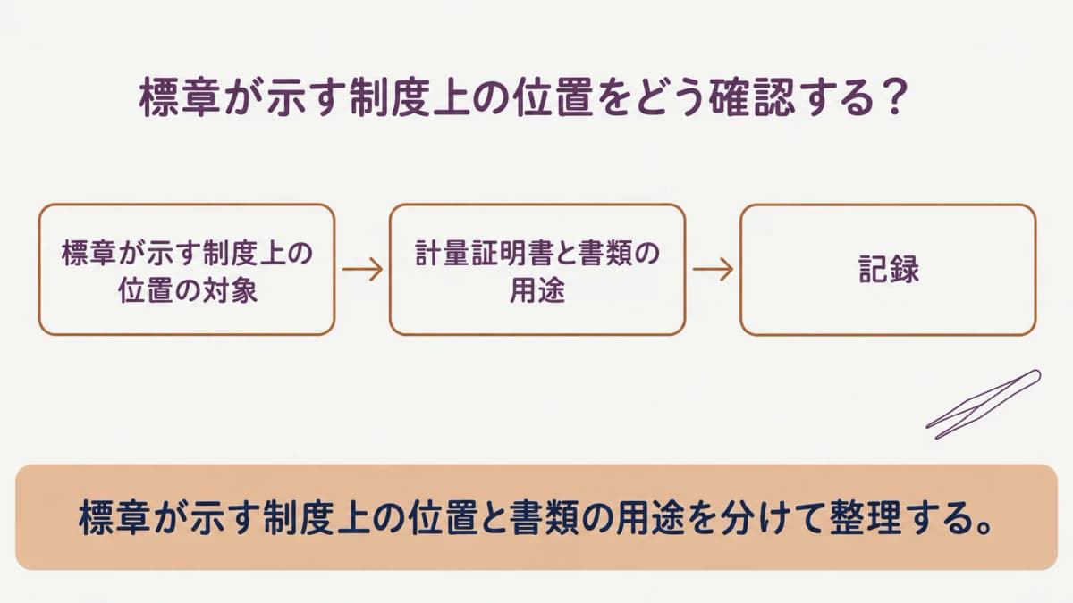 標章が示す制度上の位置を整理する図