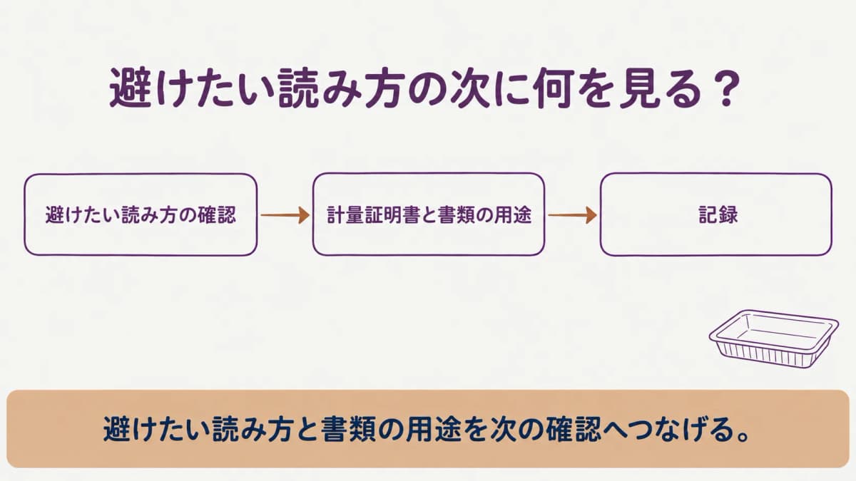 避けたい読み方を整理する図