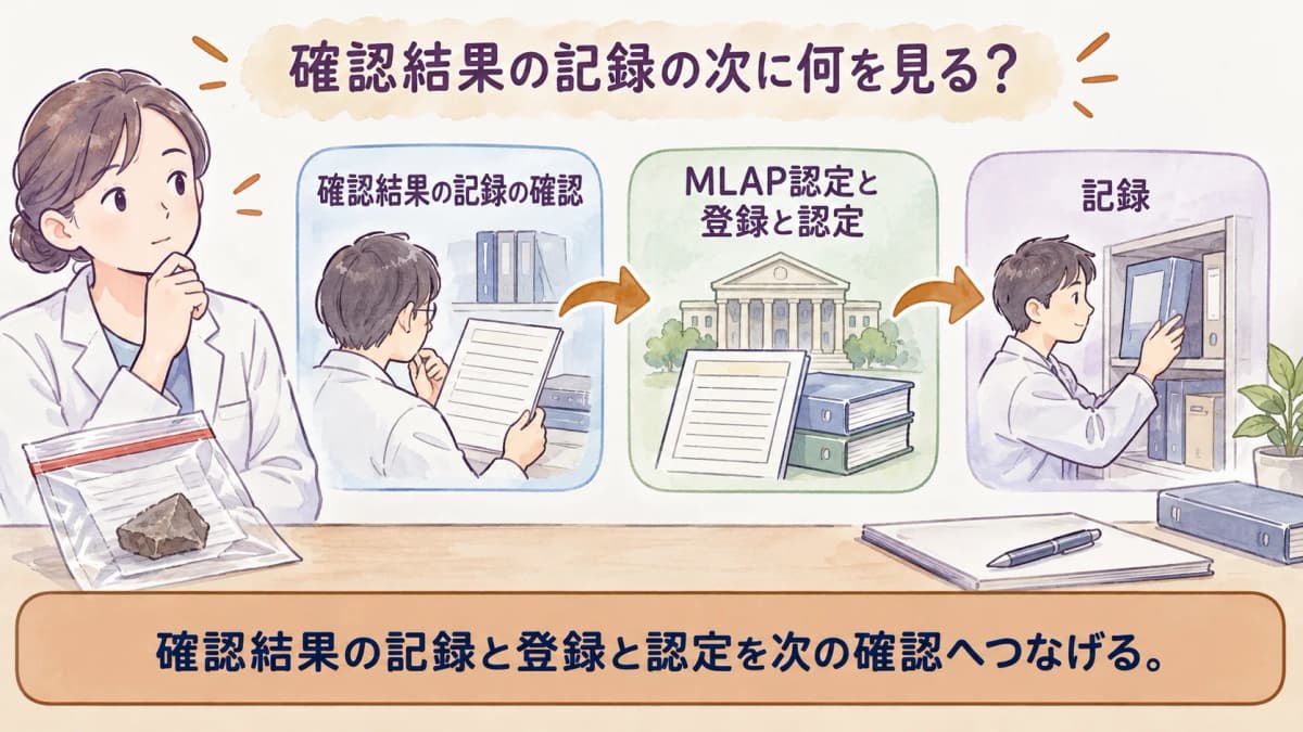 確認結果の記録を整理する図
