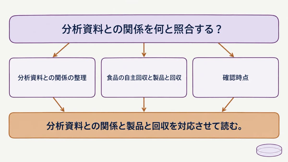 分析資料との関係を整理する図