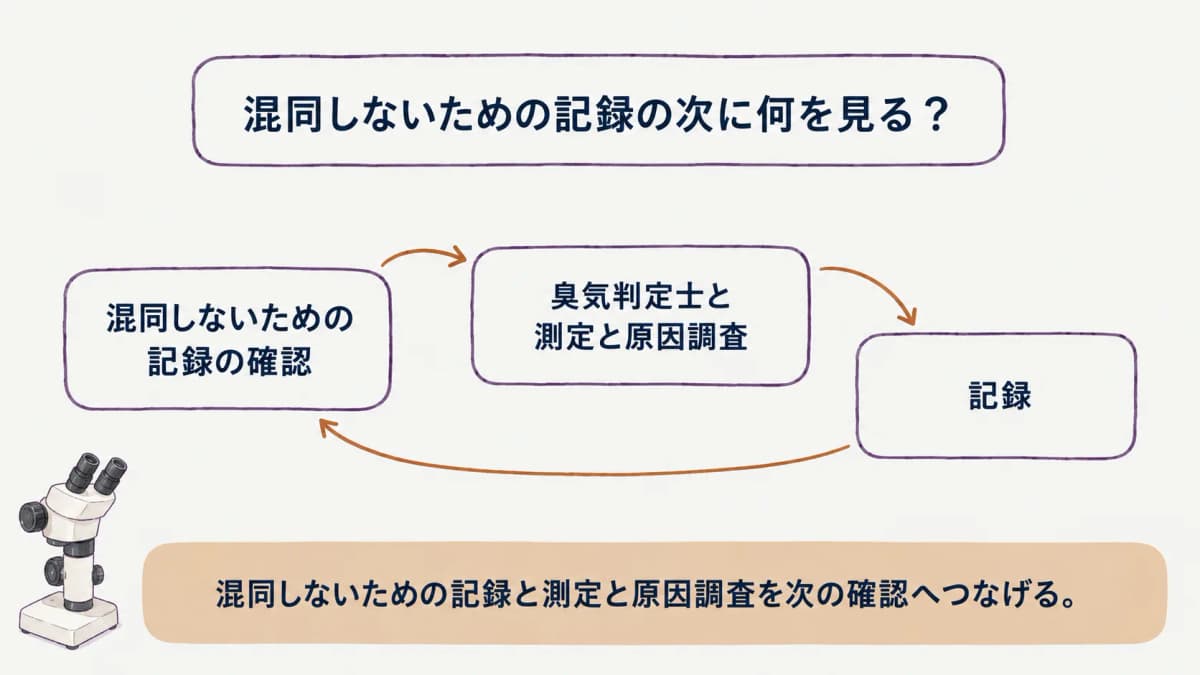混同しないための記録を整理する図